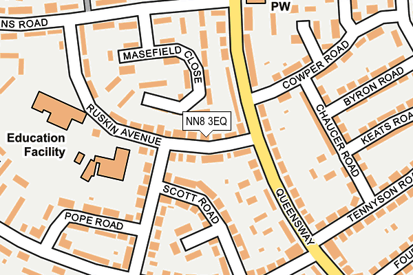 NN8 3EQ map - OS OpenMap – Local (Ordnance Survey)