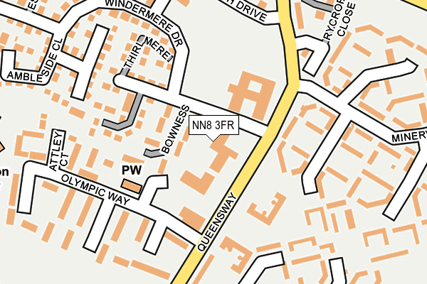 NN8 3FR map - OS OpenMap – Local (Ordnance Survey)