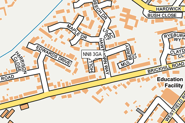 NN8 3GA map - OS OpenMap – Local (Ordnance Survey)