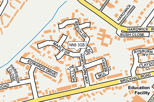 NN8 3GB map - OS OpenMap – Local (Ordnance Survey)