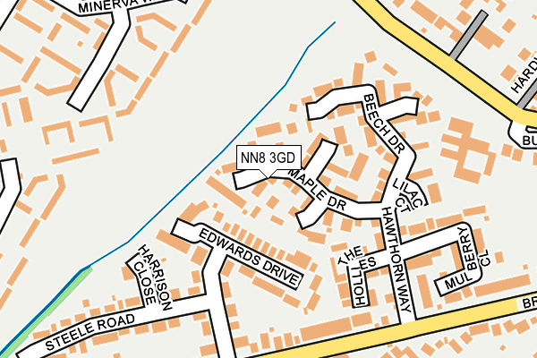 NN8 3GD map - OS OpenMap – Local (Ordnance Survey)