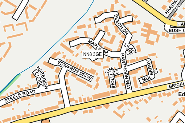 NN8 3GE map - OS OpenMap – Local (Ordnance Survey)