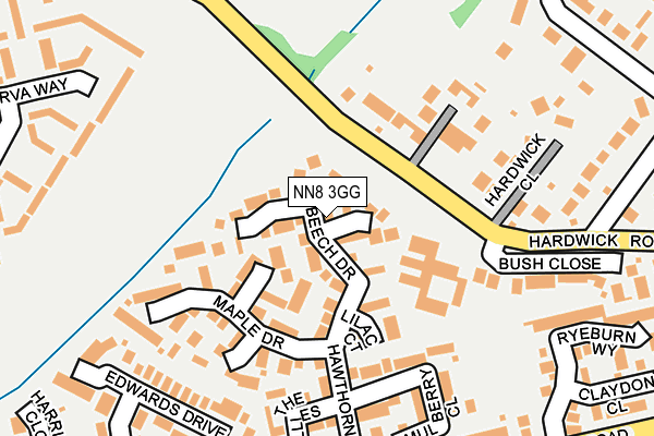 NN8 3GG map - OS OpenMap – Local (Ordnance Survey)
