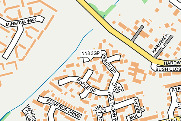 NN8 3GP map - OS OpenMap – Local (Ordnance Survey)
