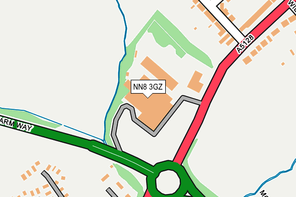 NN8 3GZ map - OS OpenMap – Local (Ordnance Survey)