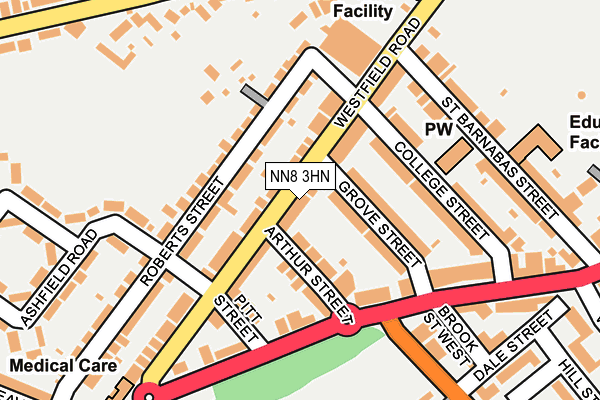 NN8 3HN map - OS OpenMap – Local (Ordnance Survey)