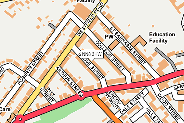 NN8 3HW map - OS OpenMap – Local (Ordnance Survey)