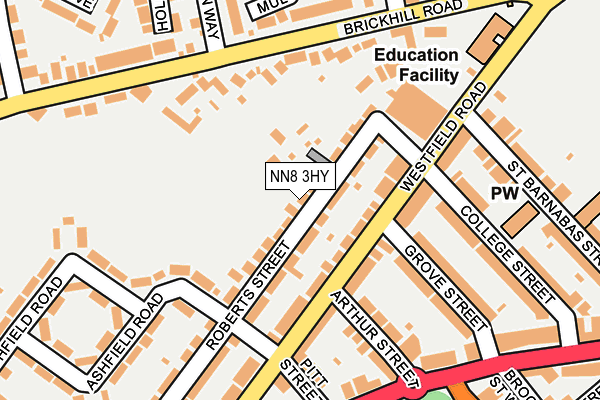 NN8 3HY map - OS OpenMap – Local (Ordnance Survey)