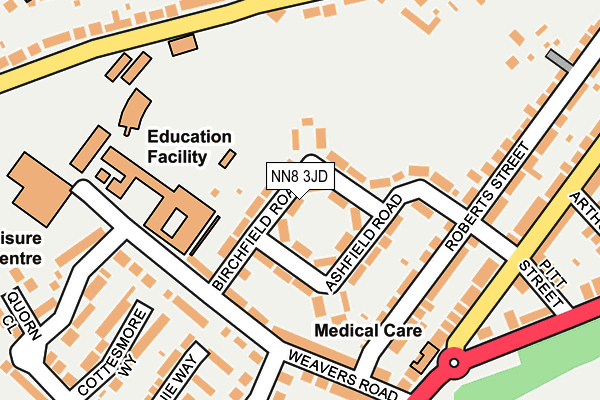 NN8 3JD map - OS OpenMap – Local (Ordnance Survey)