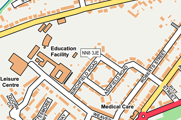 NN8 3JE map - OS OpenMap – Local (Ordnance Survey)