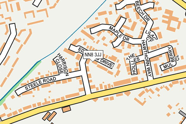 NN8 3JJ map - OS OpenMap – Local (Ordnance Survey)