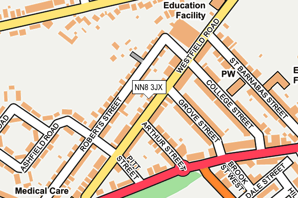 NN8 3JX map - OS OpenMap – Local (Ordnance Survey)