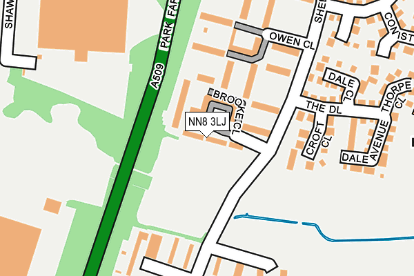 NN8 3LJ map - OS OpenMap – Local (Ordnance Survey)