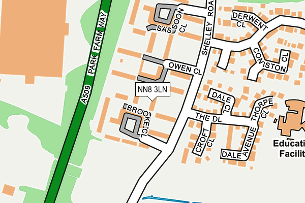 NN8 3LN map - OS OpenMap – Local (Ordnance Survey)