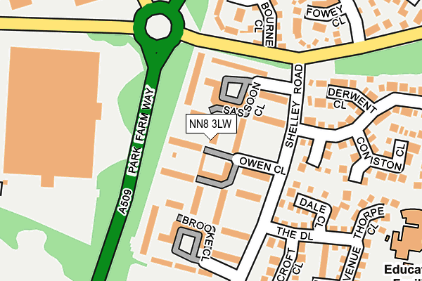 NN8 3LW map - OS OpenMap – Local (Ordnance Survey)