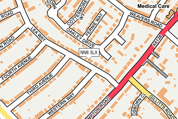 NN8 3LX map - OS OpenMap – Local (Ordnance Survey)