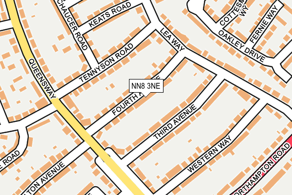 NN8 3NE map - OS OpenMap – Local (Ordnance Survey)