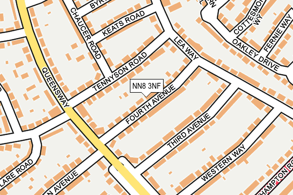 NN8 3NF map - OS OpenMap – Local (Ordnance Survey)