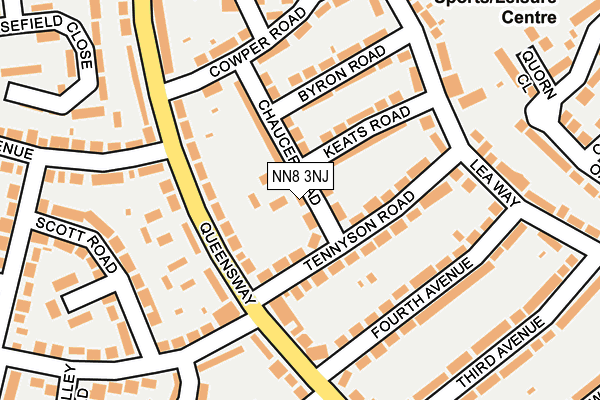 NN8 3NJ map - OS OpenMap – Local (Ordnance Survey)