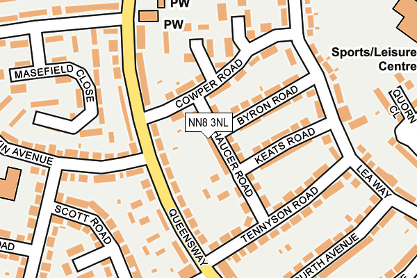 NN8 3NL map - OS OpenMap – Local (Ordnance Survey)
