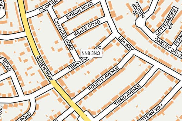 NN8 3NQ map - OS OpenMap – Local (Ordnance Survey)