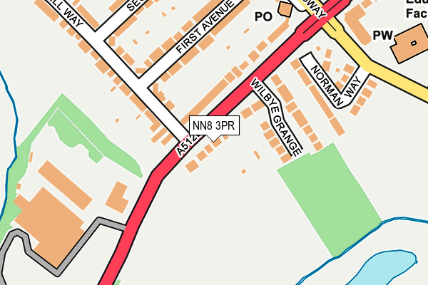NN8 3PR map - OS OpenMap – Local (Ordnance Survey)