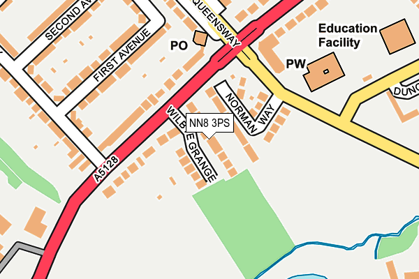 NN8 3PS map - OS OpenMap – Local (Ordnance Survey)