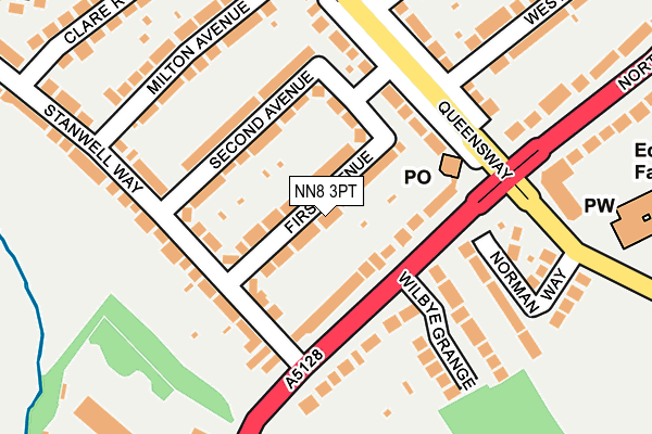 NN8 3PT map - OS OpenMap – Local (Ordnance Survey)