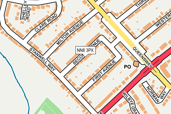 NN8 3PX map - OS OpenMap – Local (Ordnance Survey)