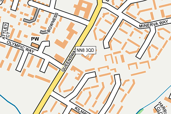 NN8 3QD map - OS OpenMap – Local (Ordnance Survey)