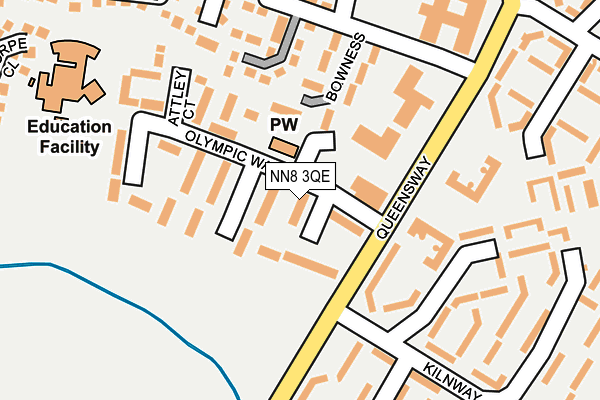 NN8 3QE map - OS OpenMap – Local (Ordnance Survey)
