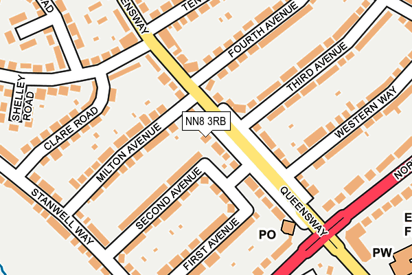 NN8 3RB map - OS OpenMap – Local (Ordnance Survey)