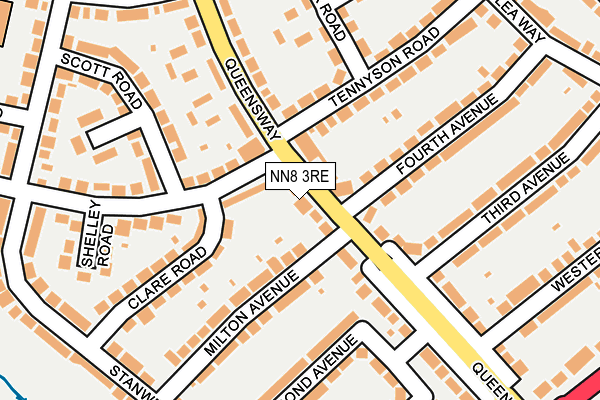 NN8 3RE map - OS OpenMap – Local (Ordnance Survey)