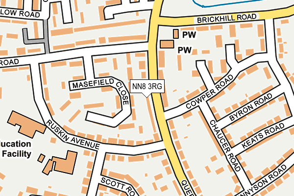 NN8 3RG map - OS OpenMap – Local (Ordnance Survey)