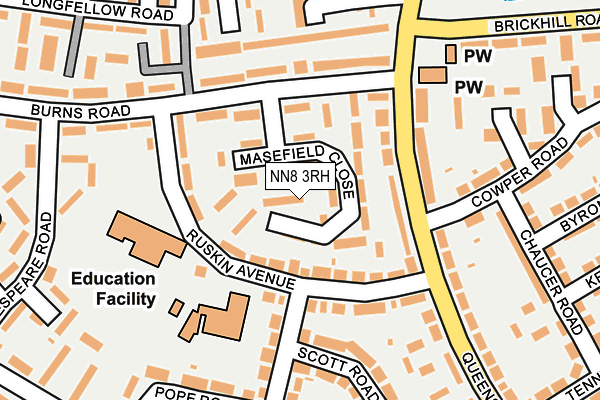 NN8 3RH map - OS OpenMap – Local (Ordnance Survey)
