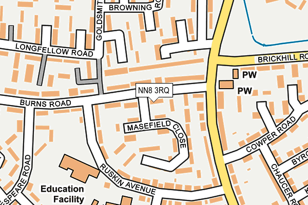 NN8 3RQ map - OS OpenMap – Local (Ordnance Survey)