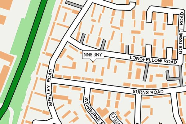 NN8 3RY map - OS OpenMap – Local (Ordnance Survey)