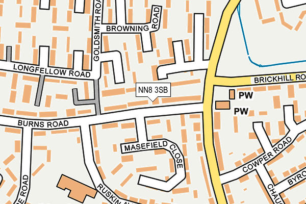 NN8 3SB map - OS OpenMap – Local (Ordnance Survey)