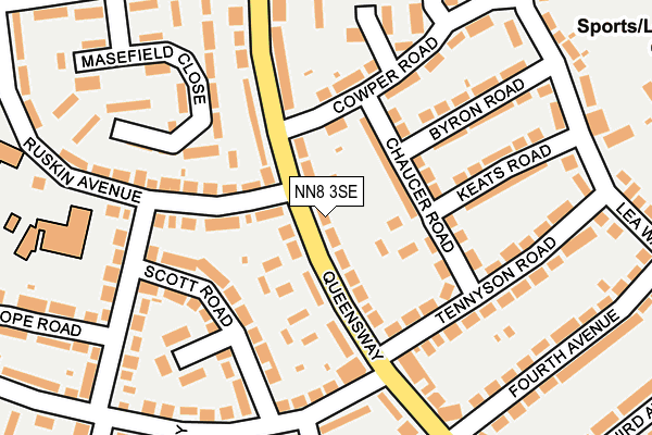 NN8 3SE map - OS OpenMap – Local (Ordnance Survey)