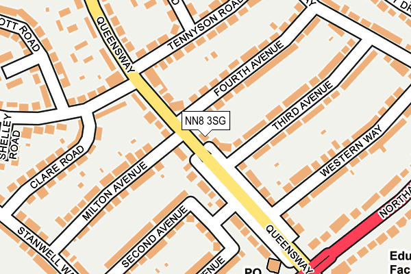NN8 3SG map - OS OpenMap – Local (Ordnance Survey)