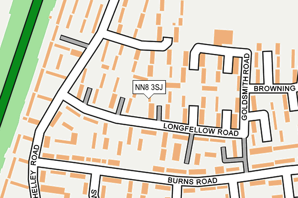 NN8 3SJ map - OS OpenMap – Local (Ordnance Survey)