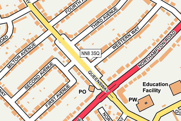 NN8 3SQ map - OS OpenMap – Local (Ordnance Survey)