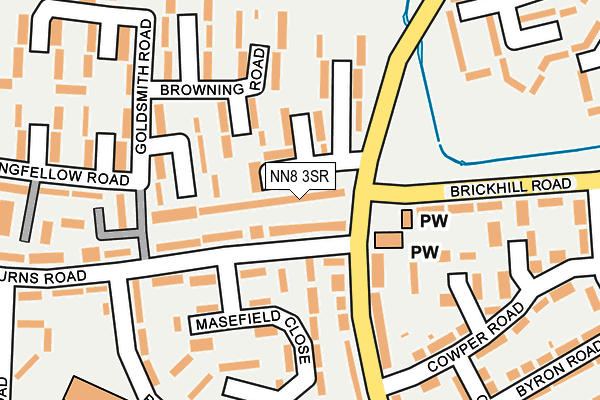 NN8 3SR map - OS OpenMap – Local (Ordnance Survey)