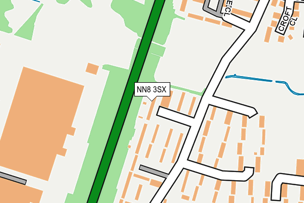 NN8 3SX map - OS OpenMap – Local (Ordnance Survey)