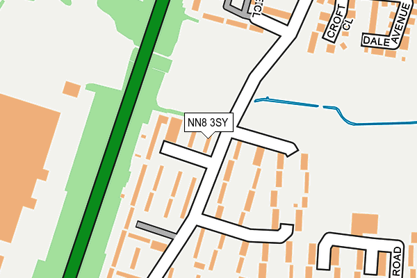 NN8 3SY map - OS OpenMap – Local (Ordnance Survey)