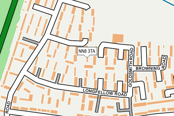NN8 3TA map - OS OpenMap – Local (Ordnance Survey)