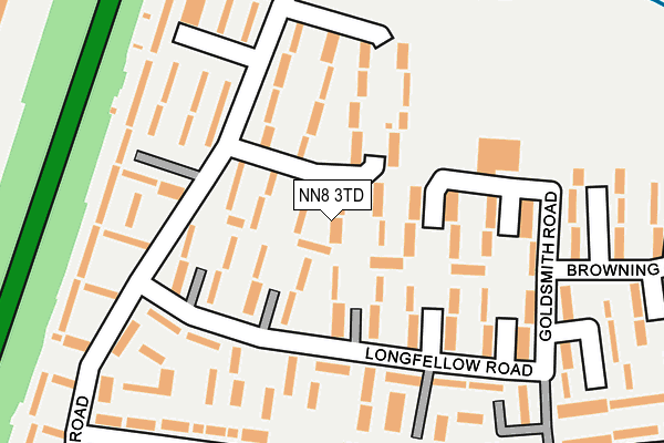 NN8 3TD map - OS OpenMap – Local (Ordnance Survey)
