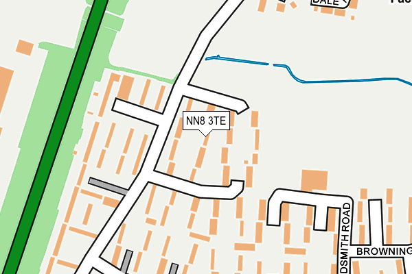 NN8 3TE map - OS OpenMap – Local (Ordnance Survey)