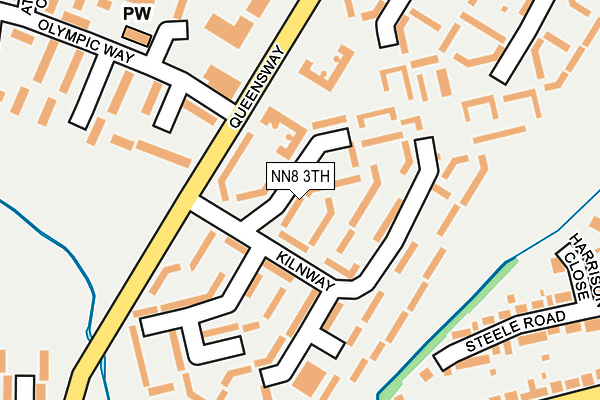 NN8 3TH map - OS OpenMap – Local (Ordnance Survey)