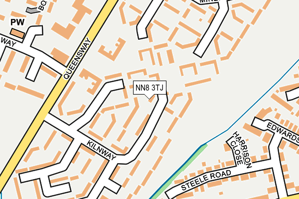 NN8 3TJ map - OS OpenMap – Local (Ordnance Survey)